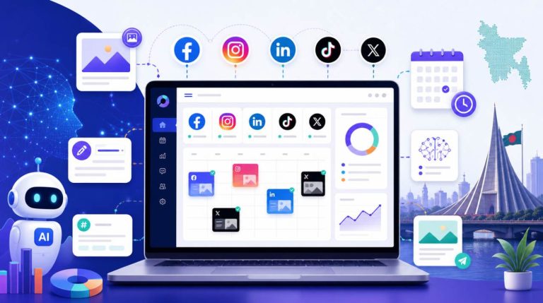AI Social Media Management Tool for Business in Bangladesh - BizPost AI