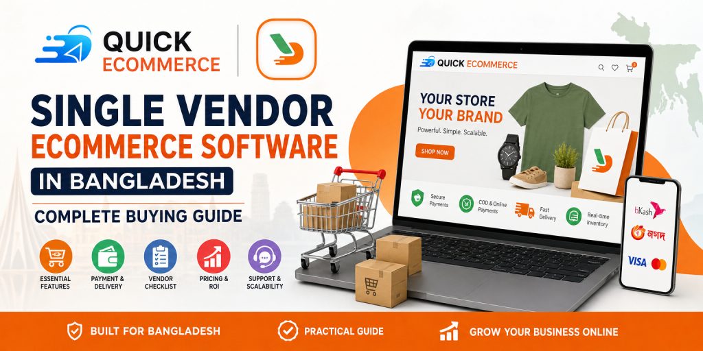 Single vendor ecommerce software in Bangladesh